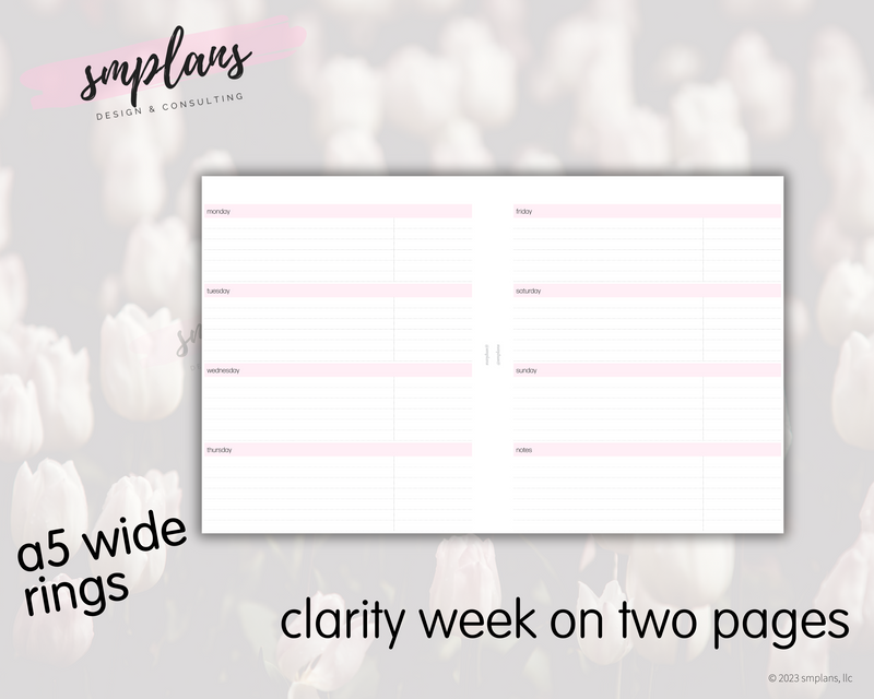 Clarity Week on 2 Pages (WO2P)