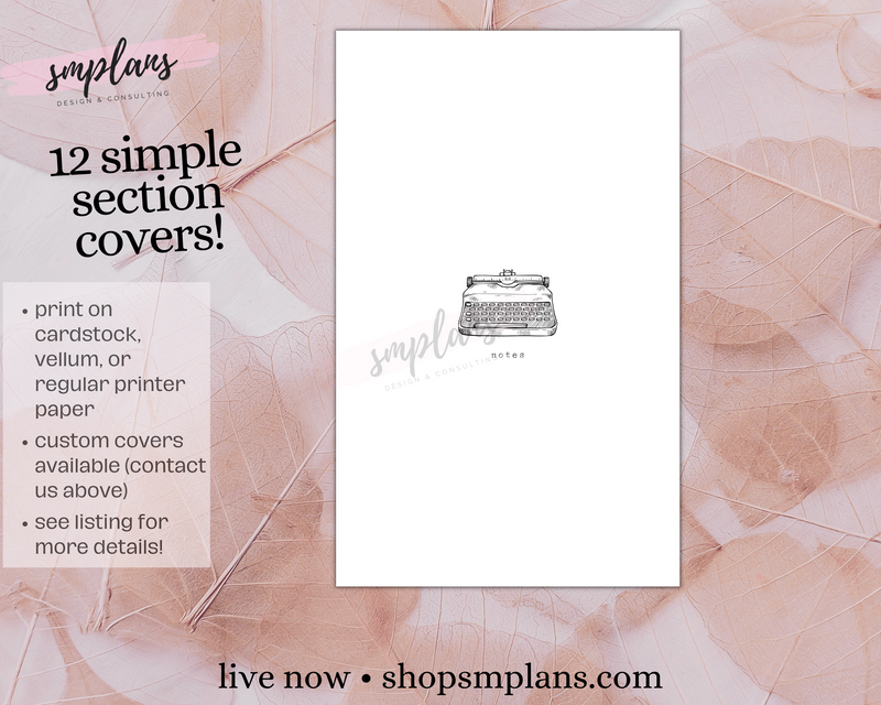 Simple Section Covers + &