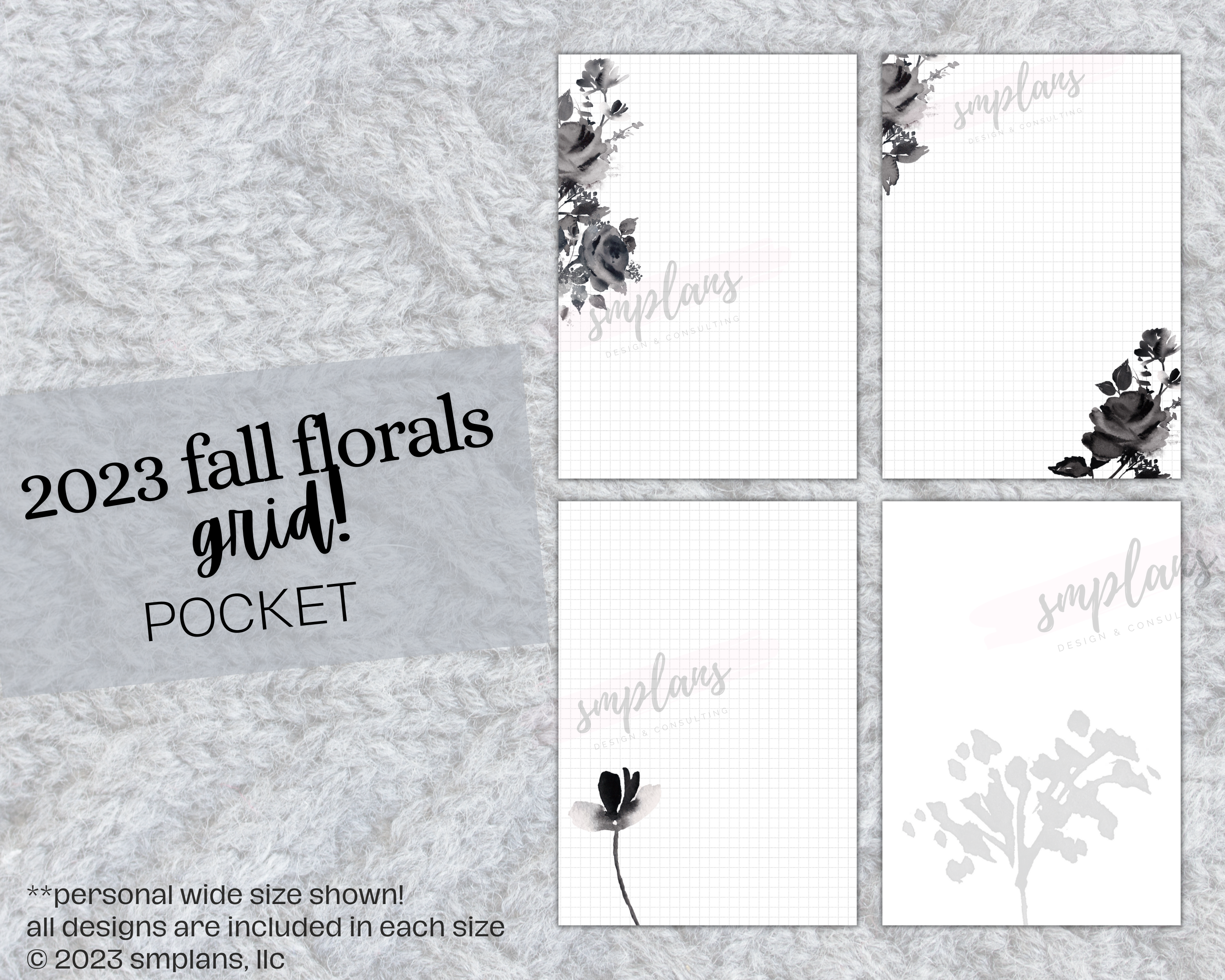 Louis Vuitton Flower pattern stencil multiple size sheets LV
