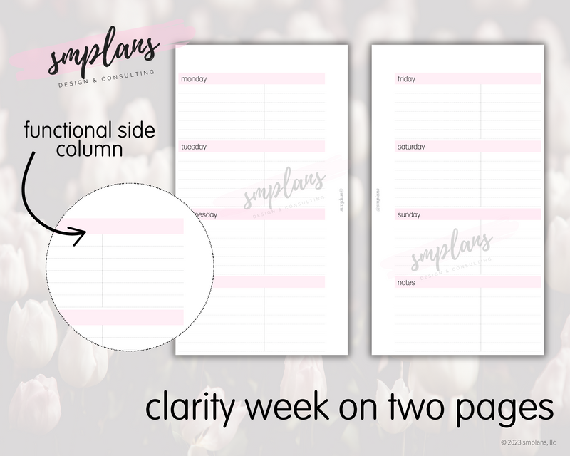 Clarity Week on 2 Pages (WO2P)