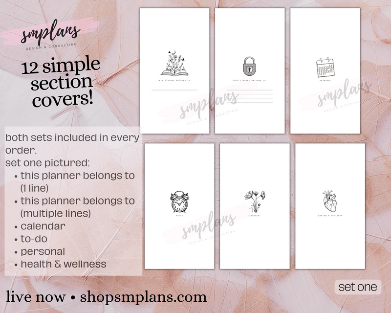 Simple Section Covers + &