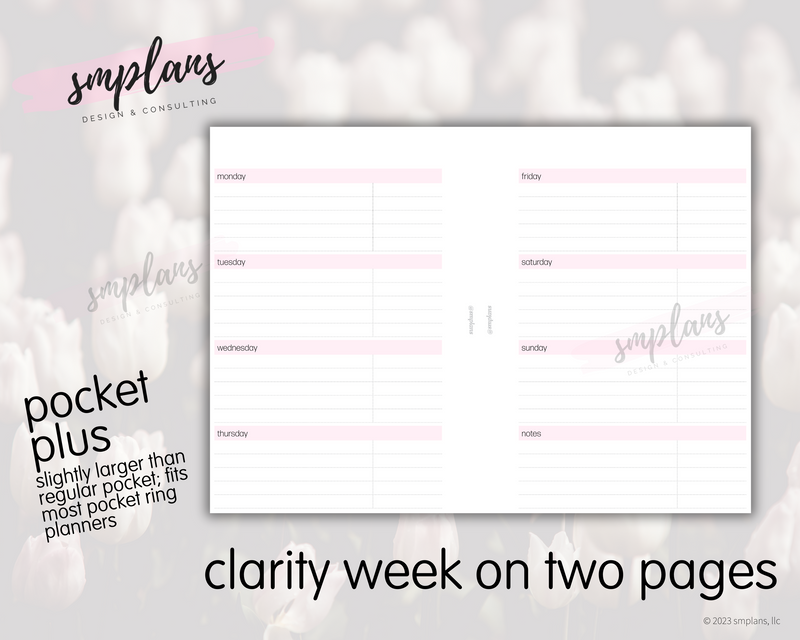 Clarity Week on 2 Pages (WO2P)