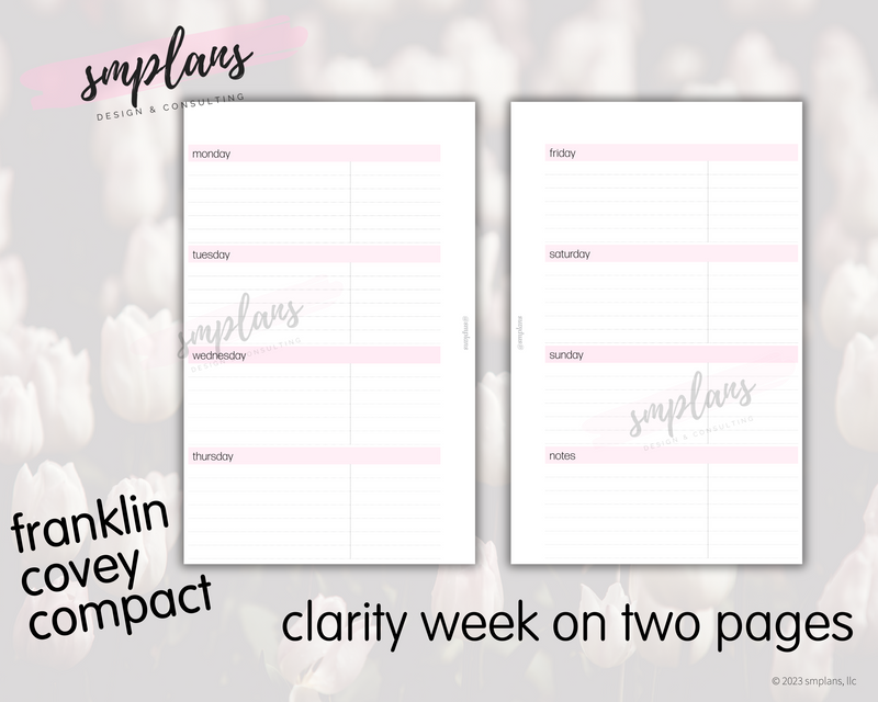 Clarity Week on 2 Pages (WO2P)