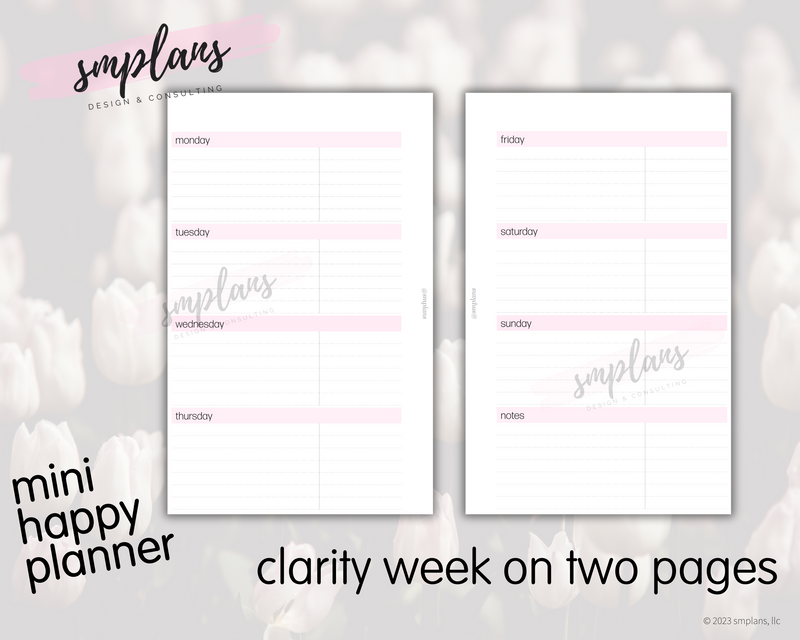 Clarity Week on 2 Pages (WO2P)