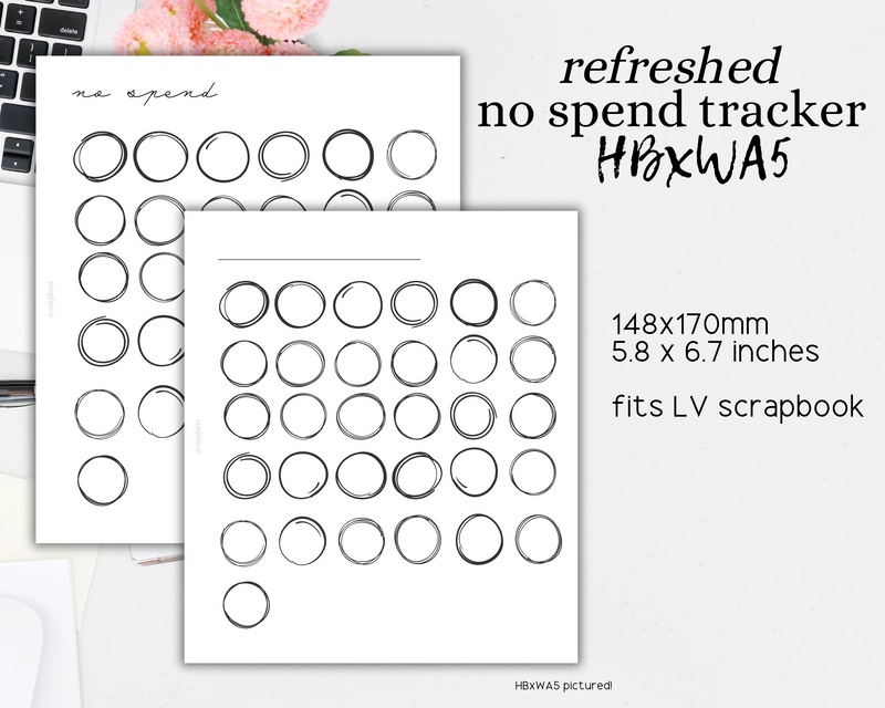 No Spend Tracker - Weight Loss Tracker - Visual Habit Tracker