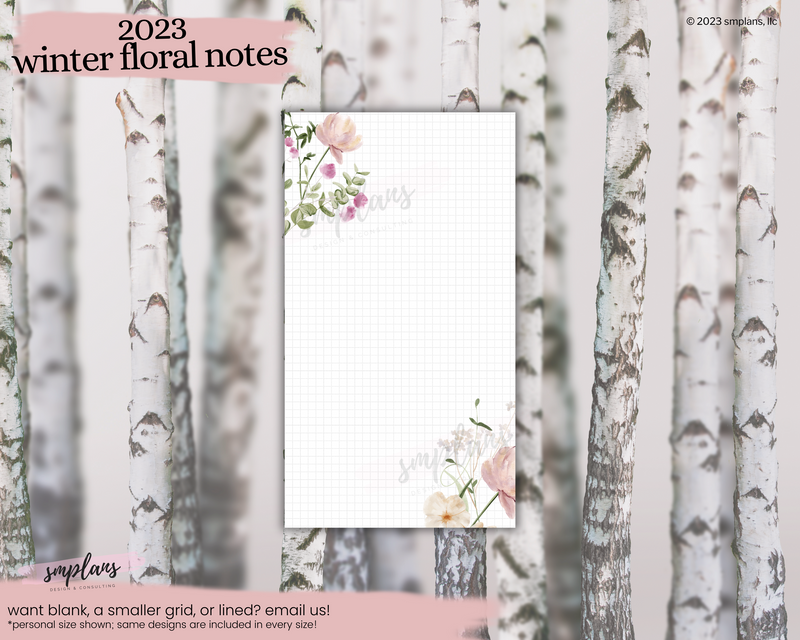 Winter Floral Notes "Whimsy Wonderland" - Grid (2023)