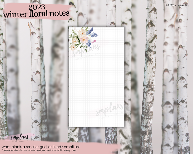 Winter Floral Notes "Whimsy Wonderland" - Grid (2023)