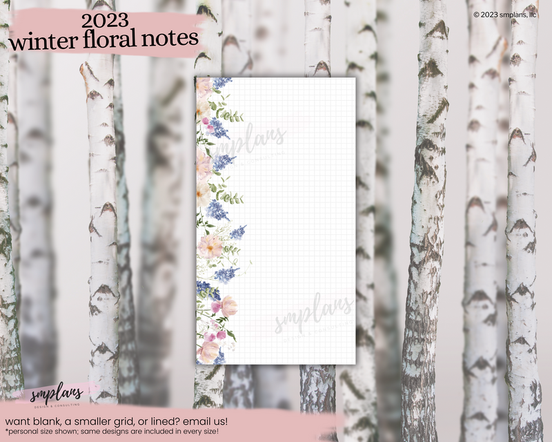 Winter Floral Notes "Whimsy Wonderland" - Grid (2023)