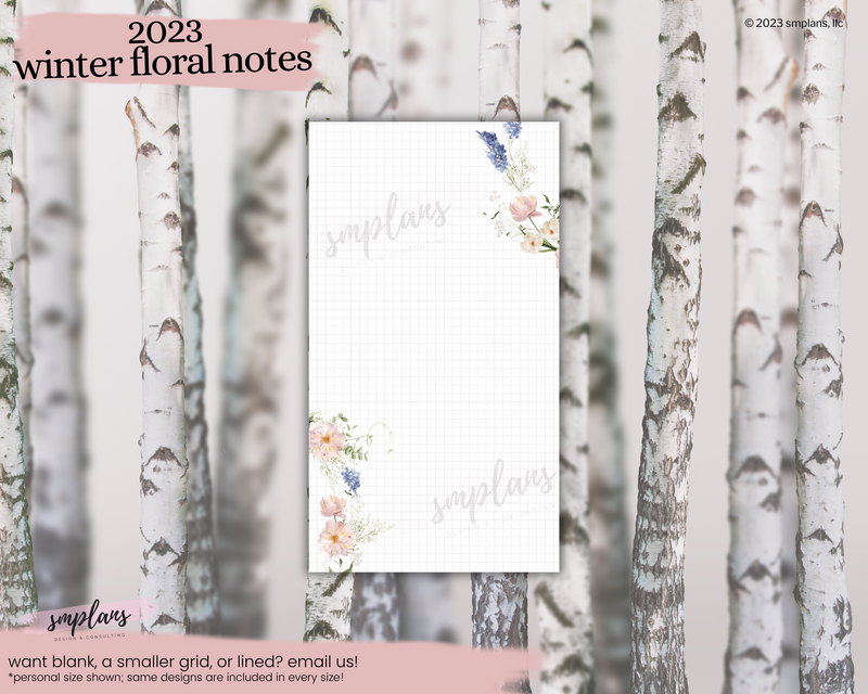Winter Floral Notes "Whimsy Wonderland" - Grid (2023)