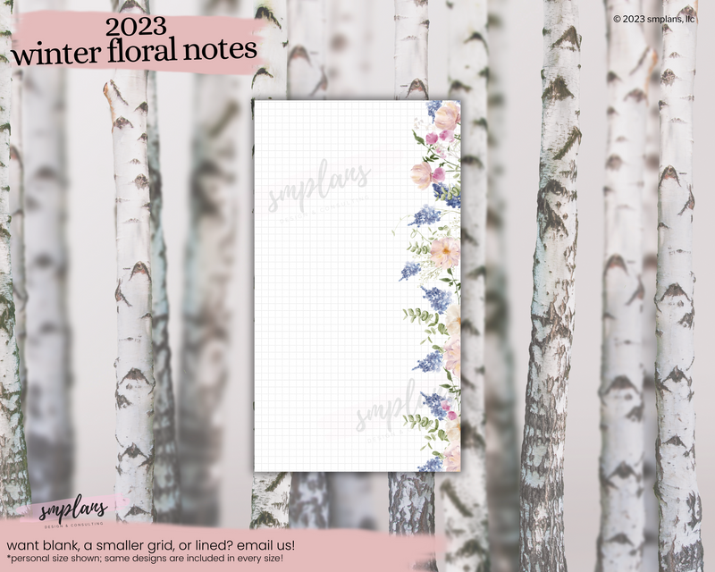 Winter Floral Notes "Whimsy Wonderland" - Grid (2023)