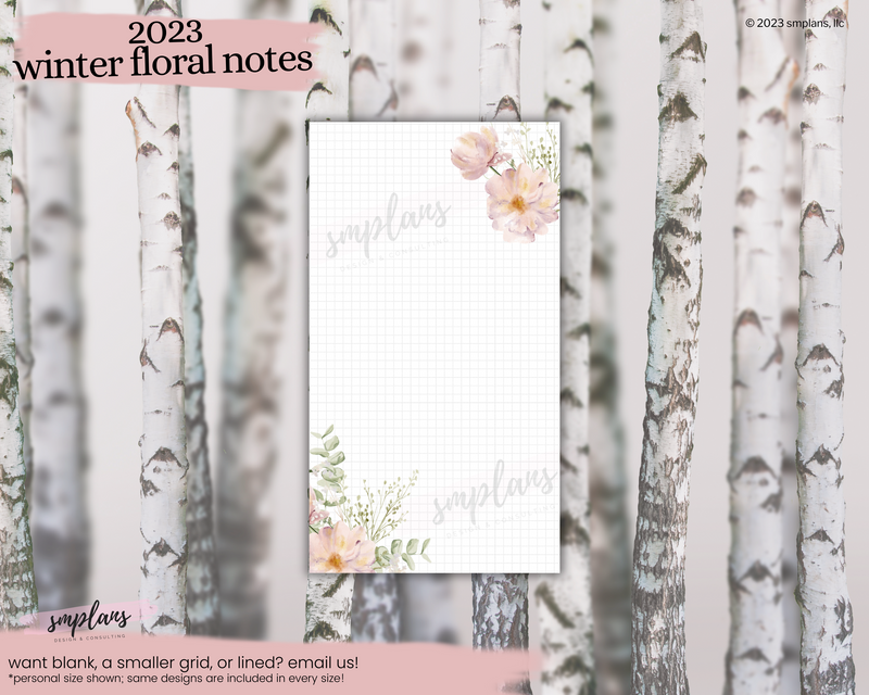 Winter Floral Notes "Whimsy Wonderland" - Grid (2023)