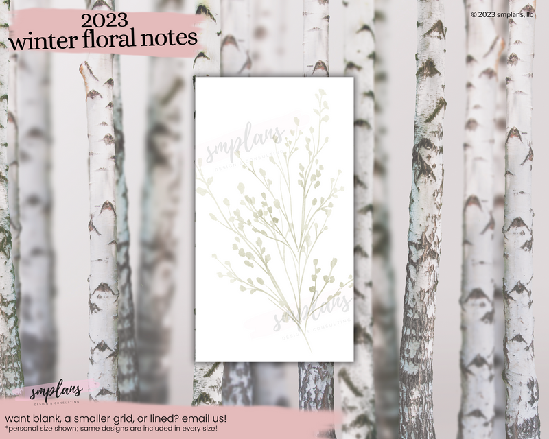 Winter Floral Notes "Whimsy Wonderland" - Grid (2023)