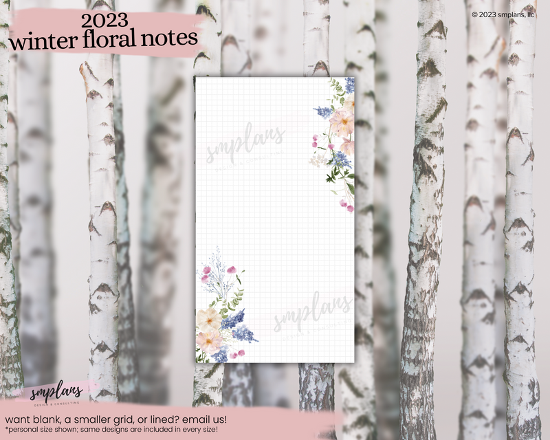 Winter Floral Notes "Whimsy Wonderland" - Grid (2023)