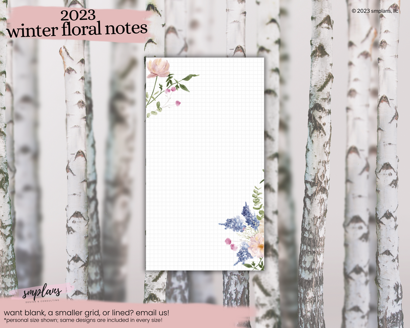 Winter Floral Notes "Whimsy Wonderland" - Grid (2023)