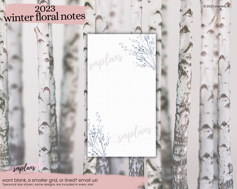 Winter Floral Notes "Whimsy Wonderland" - Grid (2023)