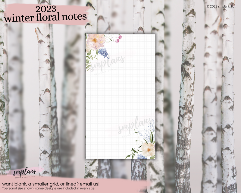 Winter Floral Notes "Whimsy Wonderland" - Grid (2023)