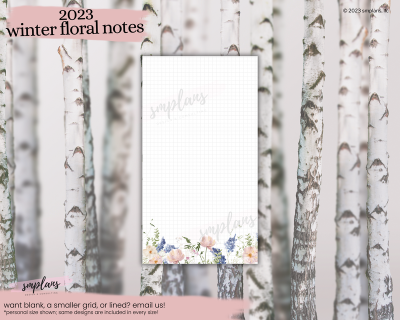 Winter Floral Notes "Whimsy Wonderland" - Grid (2023)