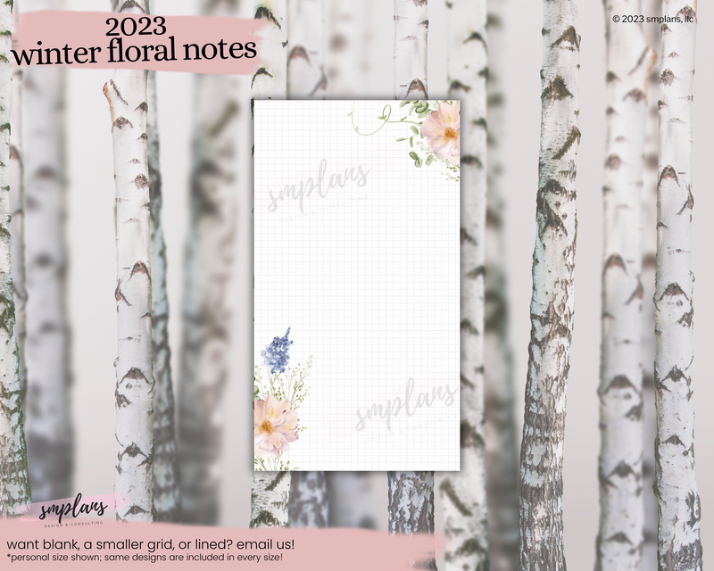 Winter Floral Notes "Whimsy Wonderland" - Grid (2023)