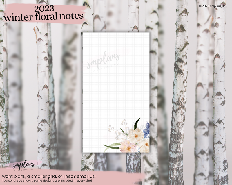 Winter Floral Notes "Whimsy Wonderland" - Grid (2023)