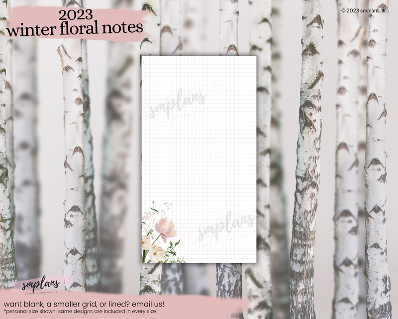 Winter Floral Notes "Whimsy Wonderland" - Grid (2023)