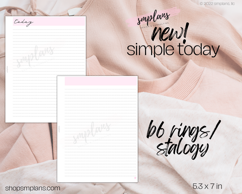 Simple Today Notes - Lined