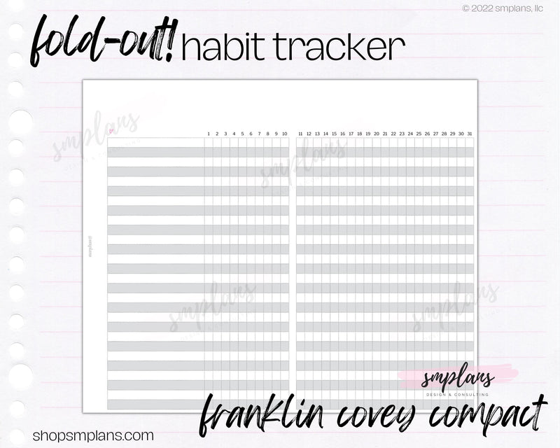 Fold-Out Habit Tracker