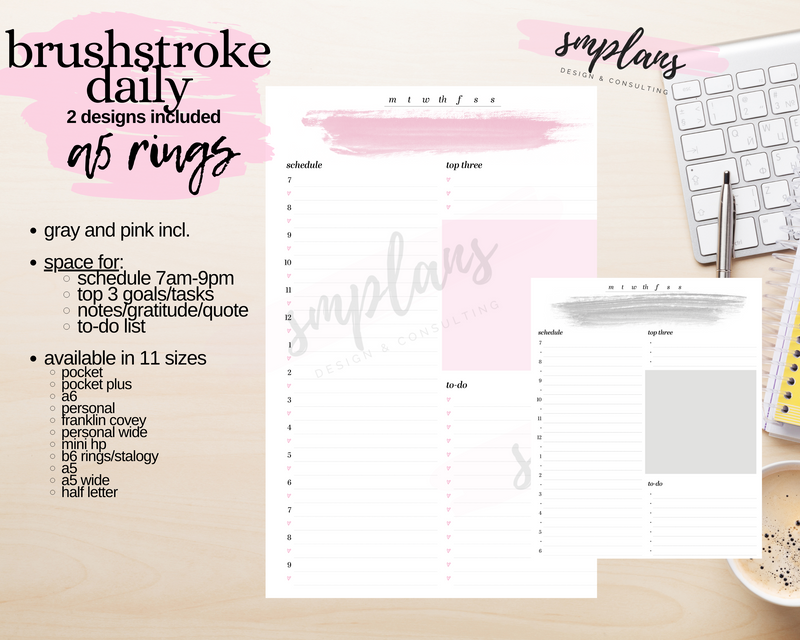 Brushstroke Daily (Day on 1 Page)