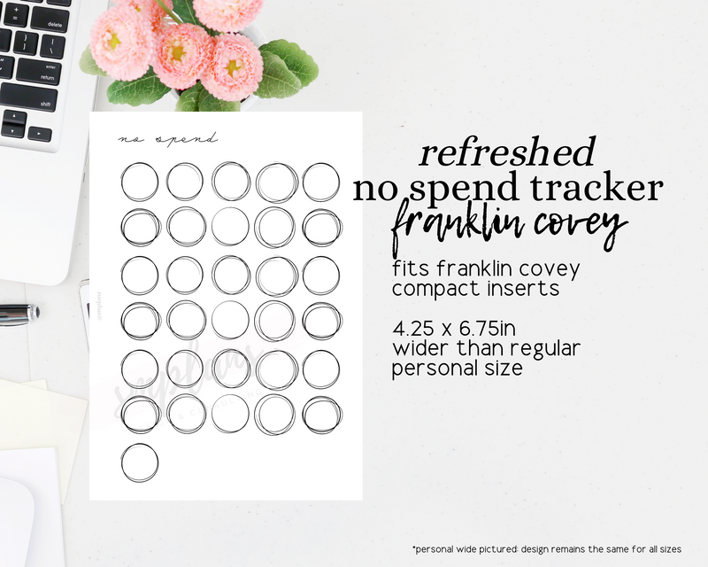 No Spend Tracker - Weight Loss Tracker - Visual Habit Tracker
