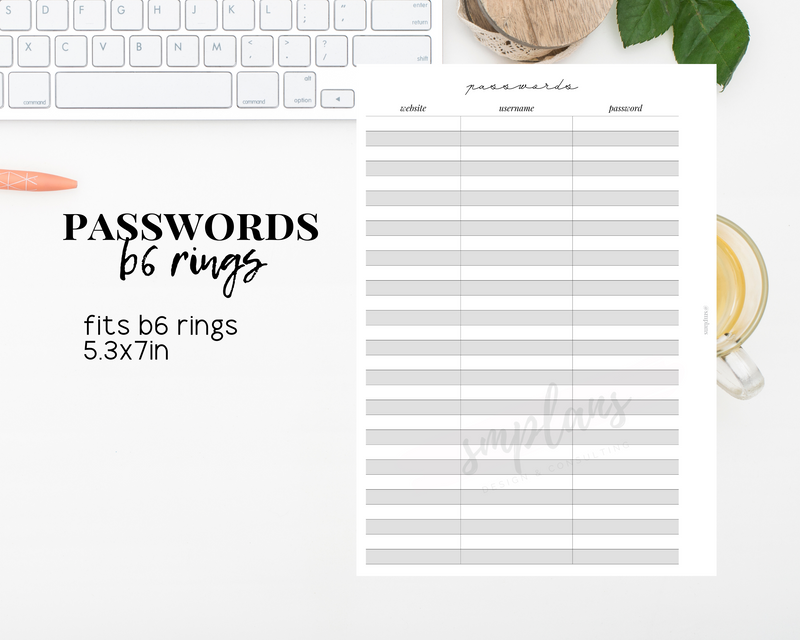 Passwords Tracker