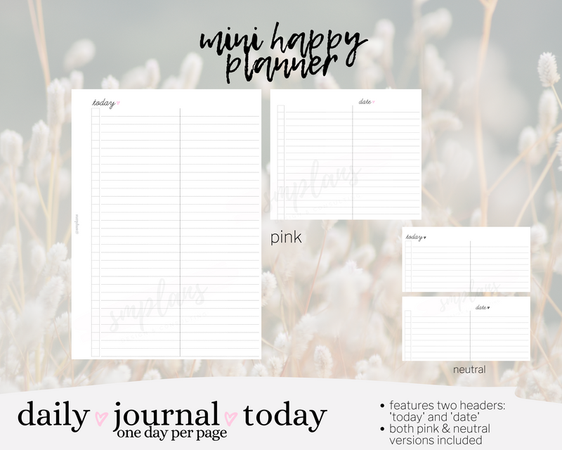 Daily ♡ Journal ♡ Today - 1DPP