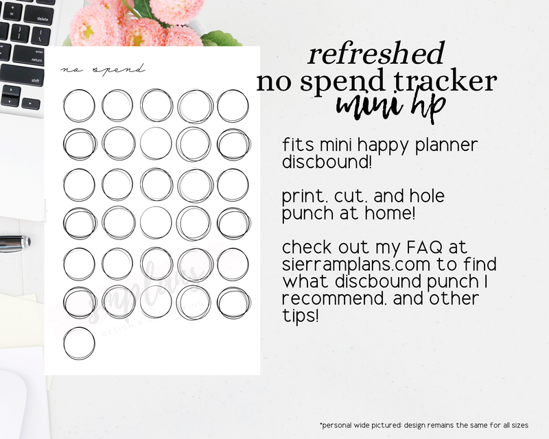 No Spend Tracker - Weight Loss Tracker - Visual Habit Tracker