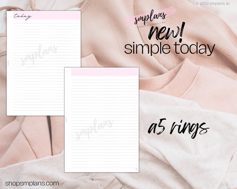 Simple Today Notes - Lined