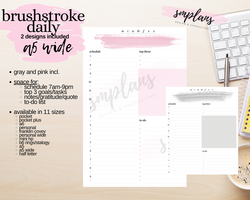 Brushstroke Daily (Day on 1 Page)