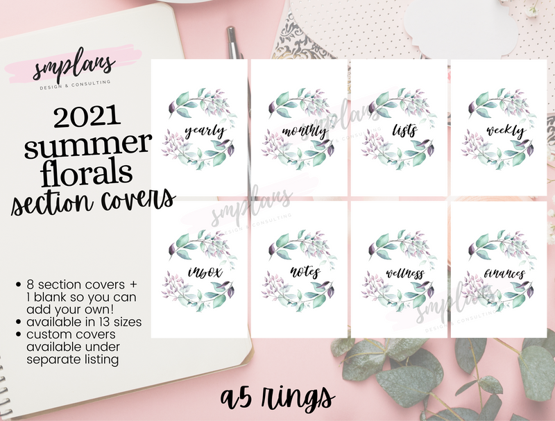 2021 Summer Florals SECTION COVERS