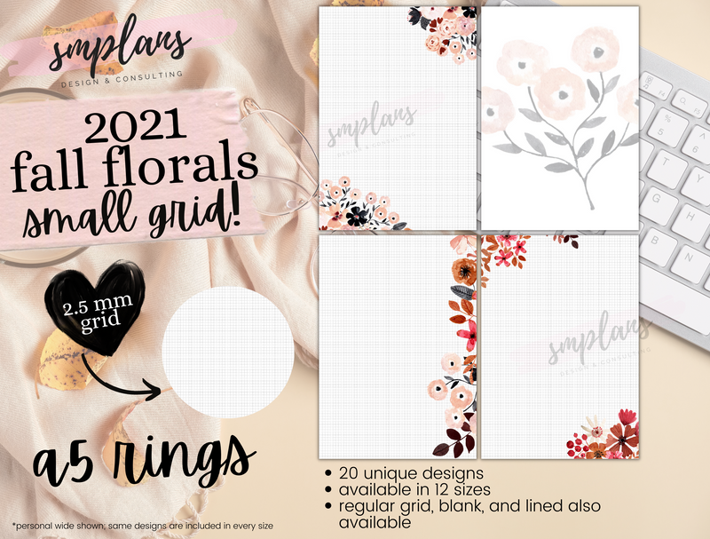 Fall Floral Notes - Small Grid (2.5mm) (2021)