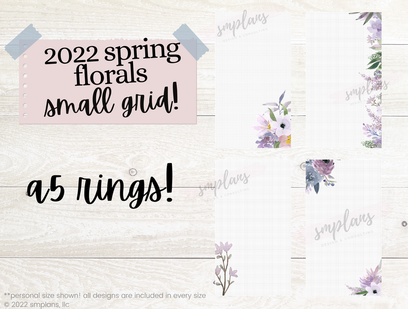 Spring Floral Notes - SMALL GRID (2.5mm) (2022)