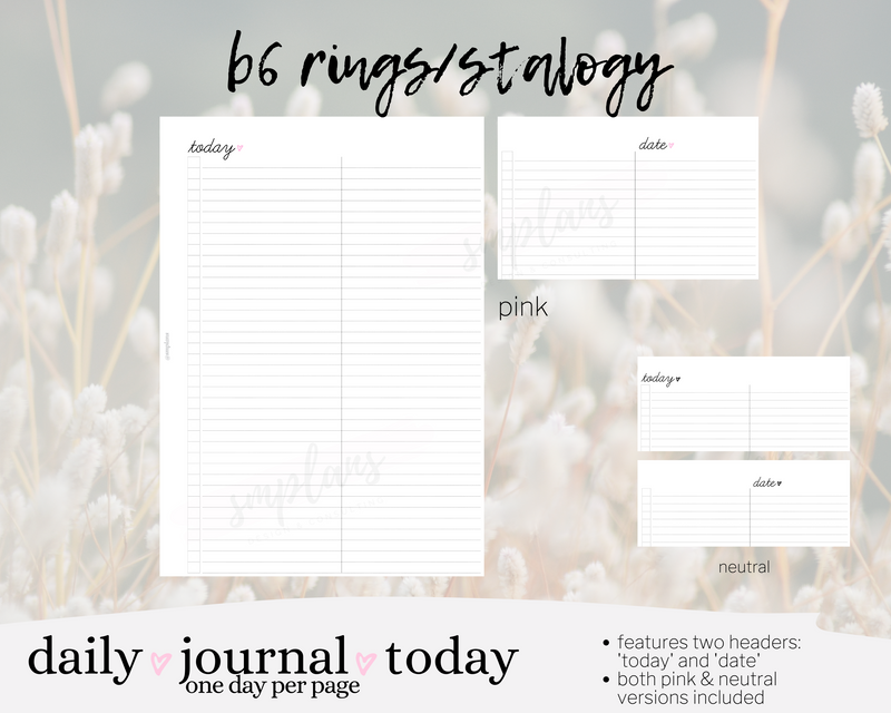 Daily ♡ Journal ♡ Today - 1DPP