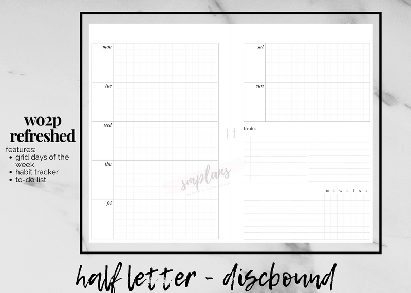 Refreshed WO2P (Week on 2 Pages)
