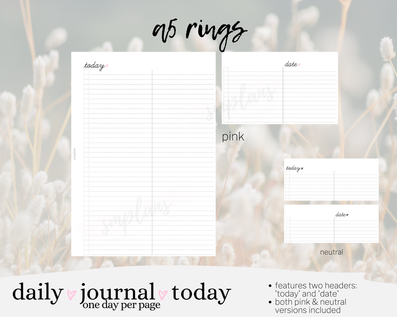 Daily ♡ Journal ♡ Today - 1DPP