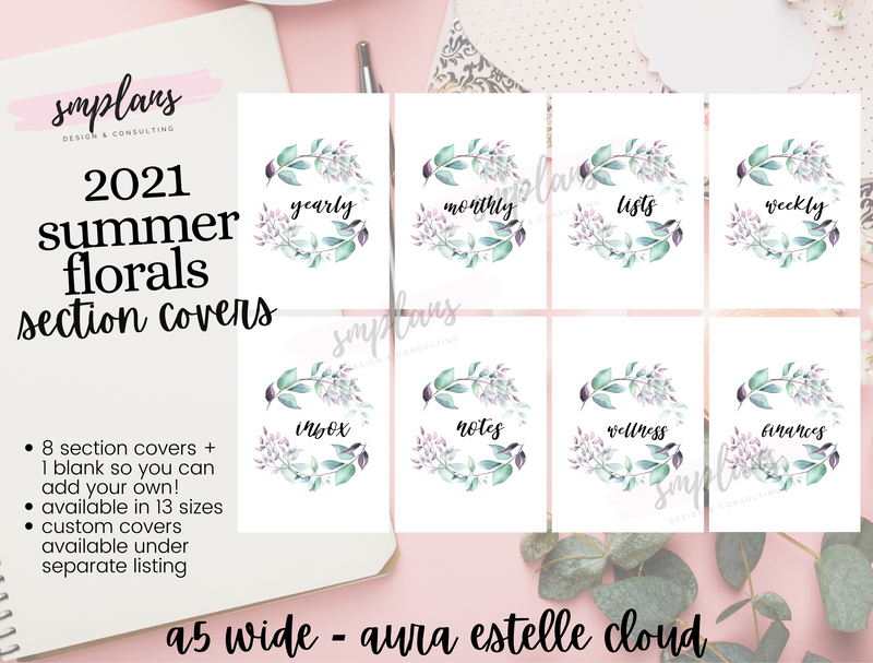 2021 Summer Florals SECTION COVERS