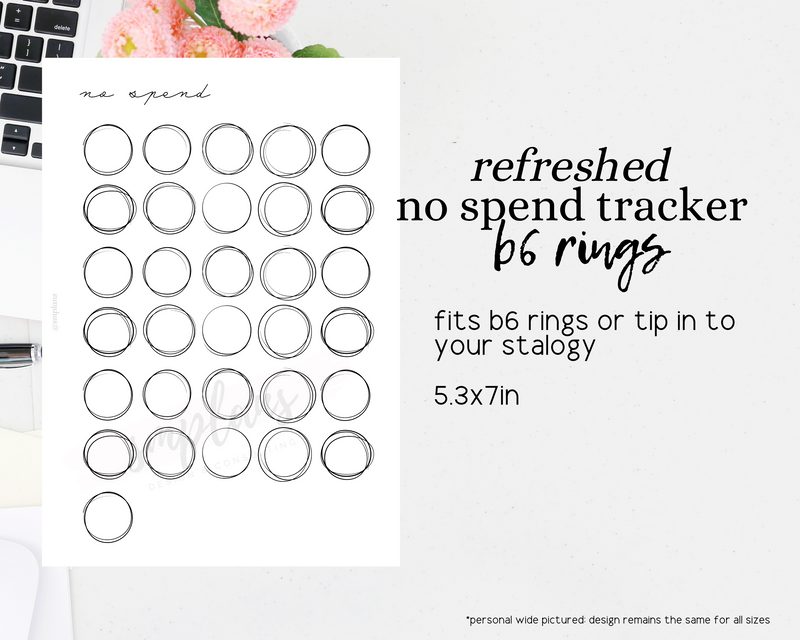 No Spend Tracker - Weight Loss Tracker - Visual Habit Tracker
