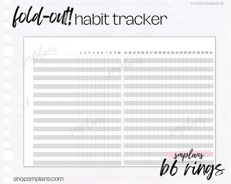 Fold-Out Habit Tracker