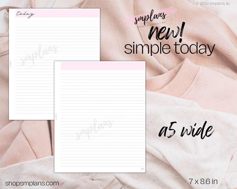 Simple Today Notes - Lined