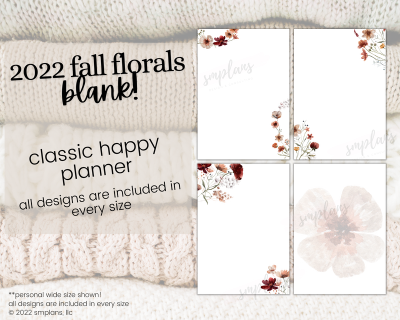 Fall Floral Notes - BLANK (2022)