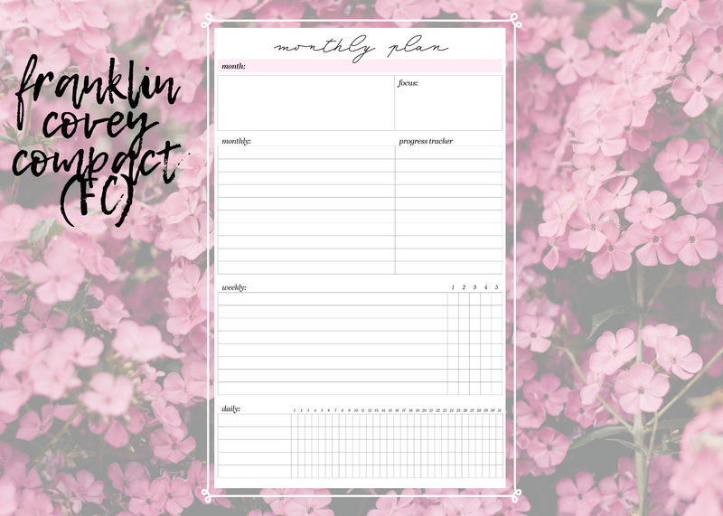 Monthly Plan - Monthly Goals - Monthly Overview