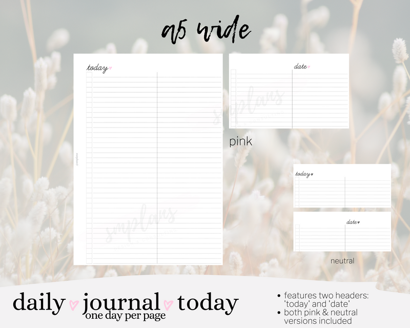 Daily ♡ Journal ♡ Today - 1DPP