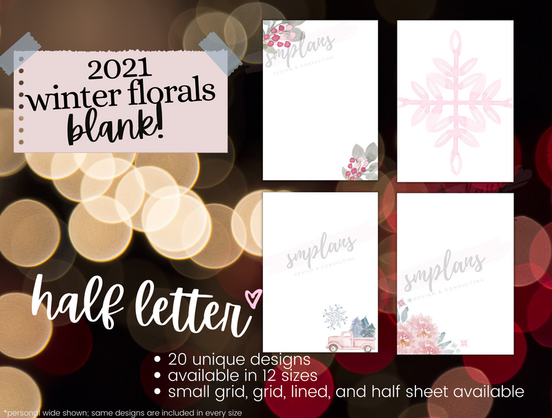 Winter Floral Notes - Blank (2021)
