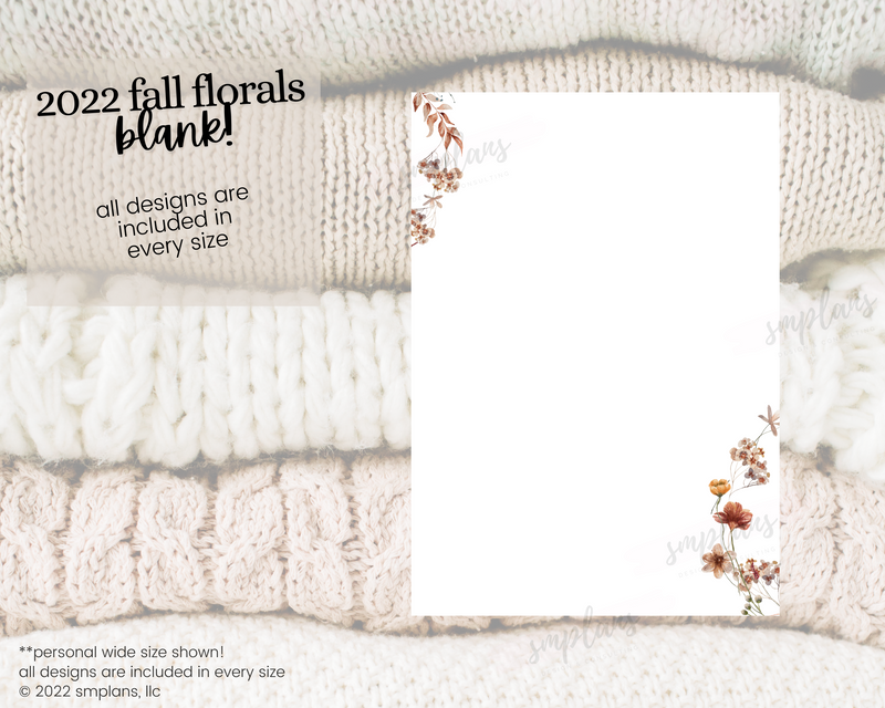 Fall Floral Notes - BLANK (2022)