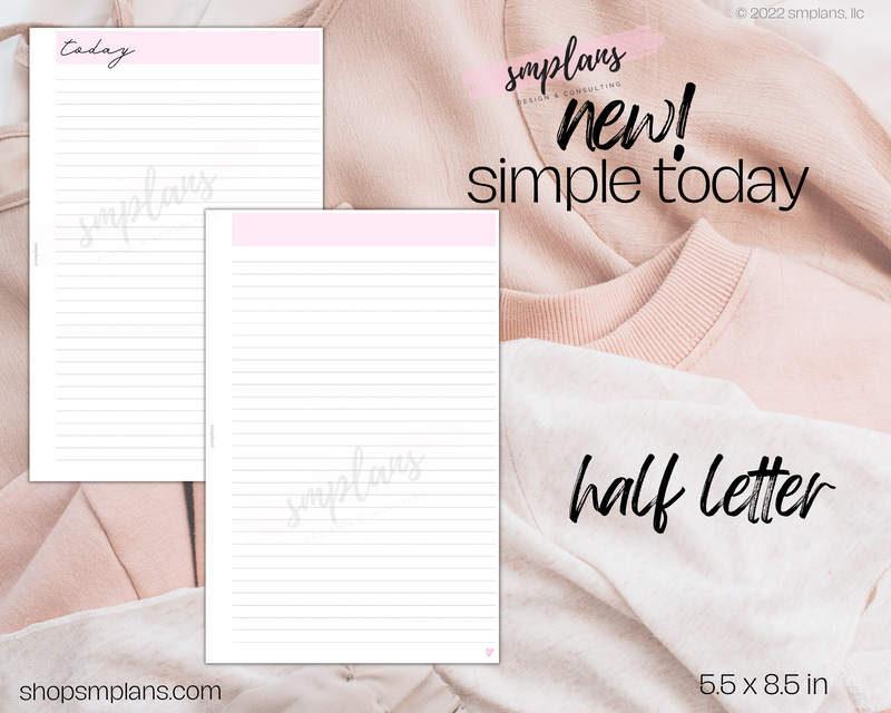 Simple Today Notes - Lined