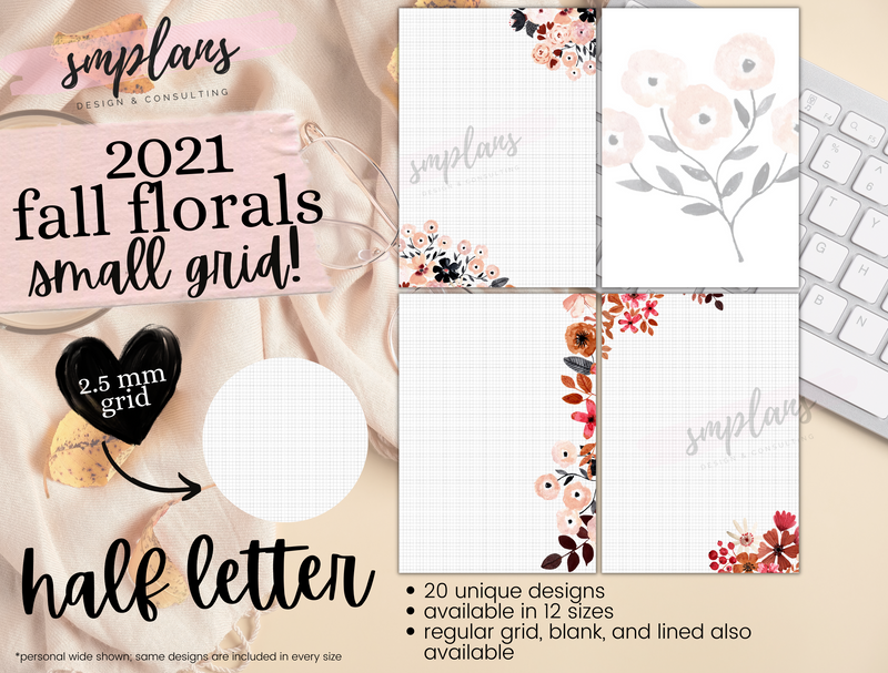 Fall Floral Notes - Small Grid (2.5mm) (2021)
